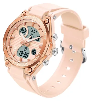 Image de Montre connectée pour femmes, modèle sport, étanche, avec affichage analogique, style militaire