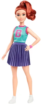 Produktbild von Barbie Fashionista Puppe im Jersey-Oberteil und Faltenrock