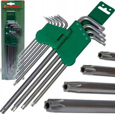 Obrázok produktu pre Jonnesway Sada kľúčov Torx typ "L" 10Cz. s dlhým otvorom H08S110S