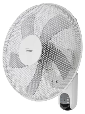 A white wall-mounted fan with a control panel.