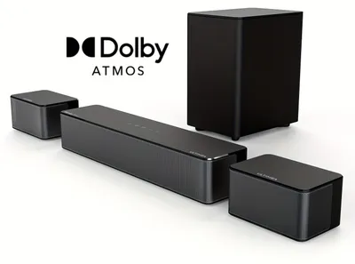 Image de 5.1 Barre de son - Système de son surround - Ensemble cinéma - Haut-parleur Dolby Atmos - Subwoofer sans fil
