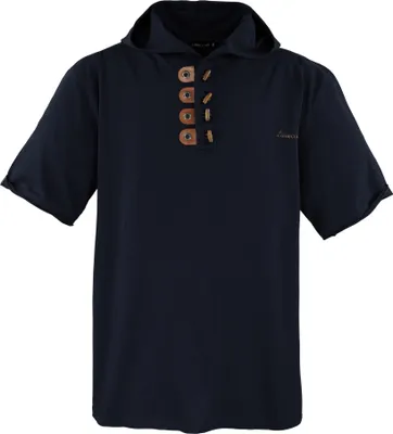 Produktbild von Übergrössen Hippes T-Shirt Kurzarm m. Kapuze LAVECCHIA LV-609 Schwarz 7XL