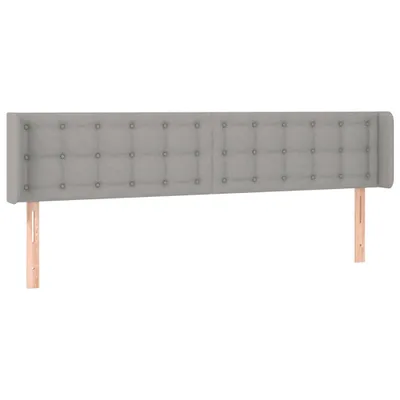 Produktbild von vidaXL Kopfteil mit Ohren Hellgrau 203x16x78/88 cm Stoff