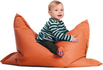 Produktbild von sunnypillow S Sitzsack Outdoor & Indoor | 100 x 70 cm mit 60L | Styropor Füllung Sessel für Kinder & Erwachsene Sitzkissen Sofa Beanbag viele Farben und Größen zur Auswahl Orange