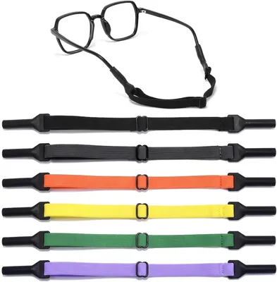Produktbild von Brillenband verstellbar, 6 Stück, elastisch, rutschfest, für Sport und Alltag