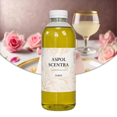 Produktbild von Aspol Scentra Vanille-Rosenfreude UFIREADY Duftöl für Kerzen 1000 ml, KI-generiertes Bild