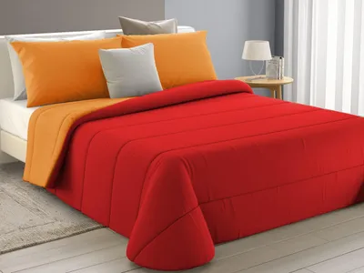 Productafbeelding van Winterdekbed voor Tweepersoonsbed 220 x 260 cm Rood - Oranje