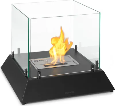 Obrázok produktu pre Klarstein Vnútorný stolový krb, prenosný bioetanolový stolový krb, bioetanolový krb s dobou horenia 4-6 hodín, 2,2 kW, vnútorný stolový krb na etanol, bez zápachu a dymu, 48 x 48 x 40 cm