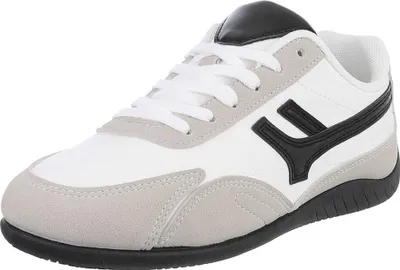 Produktbild von Ital-Design Damen Freizeitschuhe  Wildlederoptik Sneakers Low 90033131 Weiß Gr.  37