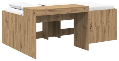 Produktbild von vidaXL Hochbett mit Schreibtisch für Kinder Artisan-Eiche 90 x 200 cm