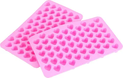Produktbild von 55 Löcher Herzform Antihaft-Silikon-Schokoladenkuchenform Eiswürfelform Küche Backen Werkzeuge