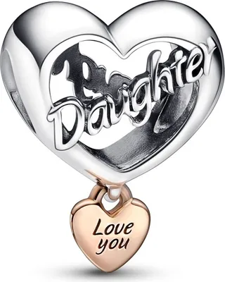 Immagine prodotto di Pandora 782327C00 Charm Damen Love You Daughter Herz Silber Roségold