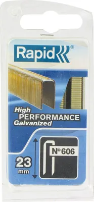 Image de Rapid Tools 40109530 Agrafes à dos étroit Rapid, type 606, 23 mm, petit paquet
