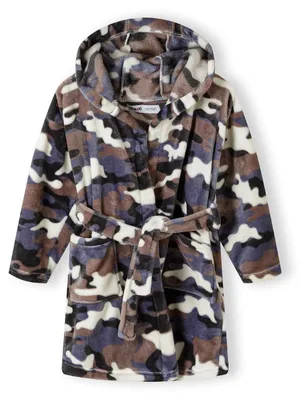 Image de Peignoir enfant à capuche, noir, taille 116, pour garçons
