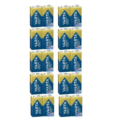 Produktbild von 20er Set Varta Longlife Power Alkaline 4922-9V-E-Block-6LP3146 Batterie