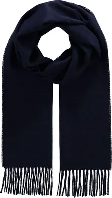 Produktbild von FRAAS Schal Wool Scarf with Fringes Navy blau