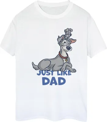 Produktbild von Disney - "Lady And The Tramp Just Like Dad" T-Shirt für Damen BI30762 (4XL) (Weiß)