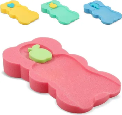 Produktbild von Lorelli Baby Badewanneneinlage, weich, 2 Schwämme, mit verschiedenen Motiven rosa