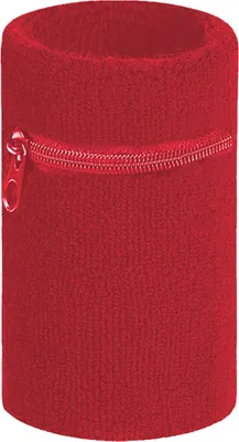 Productafbeelding van Arowell Premium Polszweetbandjes met Portemonnee en Rits – Rood – 12 x 8 cm – 1 stuks