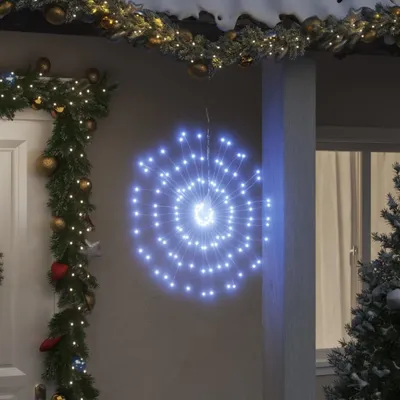 Obrázok produktu pre Dizajnový vianočný svetelný ohňostroj 140 LED diód studená biela 17 cm - dekorácia na vianočný stromček 2025 New4599178 1balík