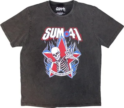Immagine prodotto di Sum 41 - Maglietta "All Killer No Filler" per uomo/donna Unisex, Stonewash RO14487 (XL) (Antracite)