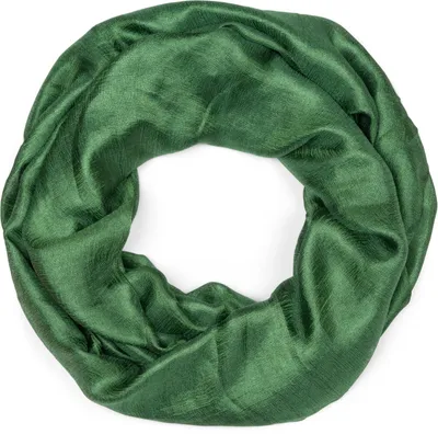 Produktbild von styleBREAKER Damen Loop Schal Unifarben Viskose 70x85cm, Smaragdgrün