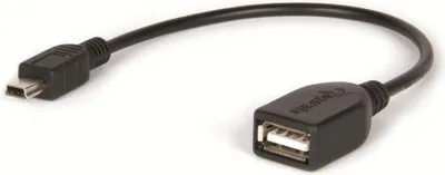 Imagen del producto de Hamlet, cable USB 2.0, conector mini-USB 2.0 A macho a USB A hembra, 0,15 metros, color