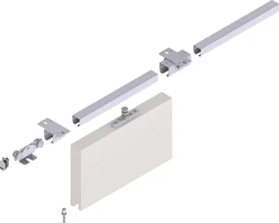 Produktbild von Erweiterungsset Schiebetorgarnitur Pro 100 Decke blau verz.L.2000mm