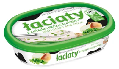 Zdjęcie produktu dla Serek Łaciaty śmietankowy cebula i szczypior 135g