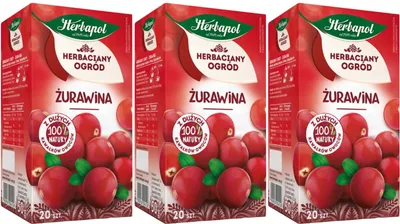 Produktbild von Herbapol Cranberry Tee 60 Teebeutel - Früchtetee und Kräutertee Mischung