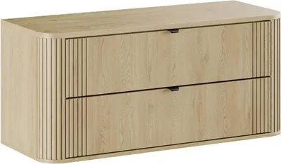Zdjęcie produktu dla Szafka pod umywalkę nablatową OVALIA CREMONA 2S 120cm dąb cremona z blatem