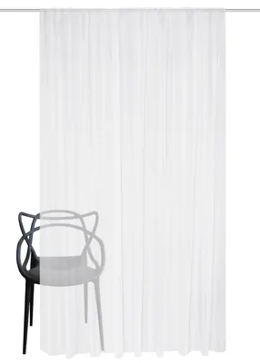 Produktbild von HOME WOHNIDEEN Fertigstore Effektvoile Streifen "Kyra" 175 x 450 cm 1x Fertigstore Weiss