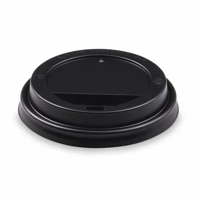 Produktbild von 500x Domdeckel schwarz Pappbecher WX-762.. WX-766.. WX-768.. mit 90 mm Ø