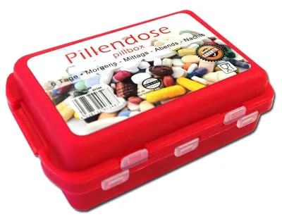 Produktbild von Pillendose mit Clipverschschluß mit 10 Fächern Pillenbox Medikamentenbox