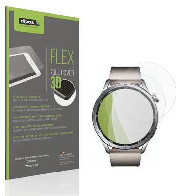 Produktbild von 2x Full Cover Schutzfolie matt für Xiaomi Watch S5 Panzerfolie Anti-Shock