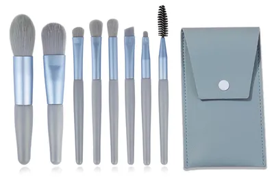 Immagine prodotto di Set di pennelli da trucco - 8 pezzi con pochette per cosmetici