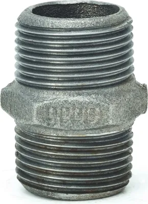 Produktbild von Temperguss Doppelnippel 1/2 bis 2 Zoll AG-AG Fitting schwarz