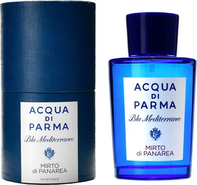 Obrázek produktu pro Acqua di Parma Blu Mediterraneo Mirto di Panarea, Unisex, 180 ml, Myrta, Bazalka, Bergamot, Citrón, Jasmín, Růže damascenská, Mořský, Jantar, Cedrové dřevo, Jalovec, Lentisc, Sprej