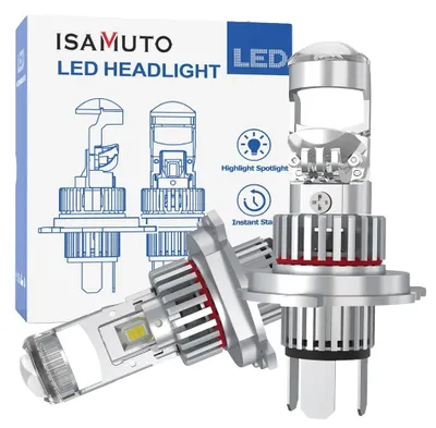 Immagine prodotto di Lampada frontale a LED, luminosità 10.000 lm, design impermeabile, H4 con lente