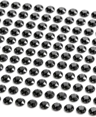 Immagine prodotto di Pietre decorative nere, rotonde e scintillanti, di 8 mm, 220 pezzi, autoadesive, per decorazioni