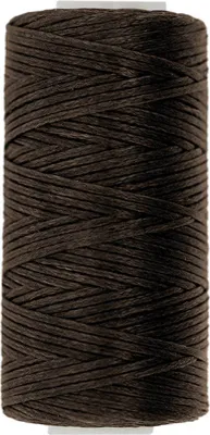 2 x 50 m Gewachste Polyesterschnur 150D 0,8 mm flach schokobraun