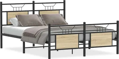 Immagine prodotto di vidaXL Struttura letto senza materasso rovere Sonoma 140x190 cm materiale a base di legno