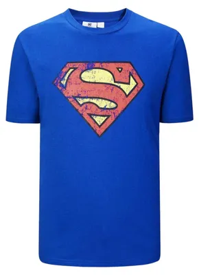 Obrázek produktu pro Tričko Superman pro muže, materiál: bavlna, pohodlné, model GT53187 (velikost XL), barva: modrá/červená/žlutá