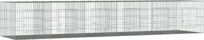 Obrázek produktu pro vidaXL Klec pro králíky 6 panelů 327x79x54 cm Pozinkované železo