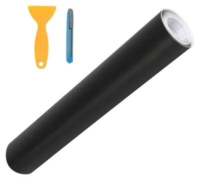 Produktbild von Autofolie Matte Schwarz 300cm x 30cm mit Kunststoffschaber