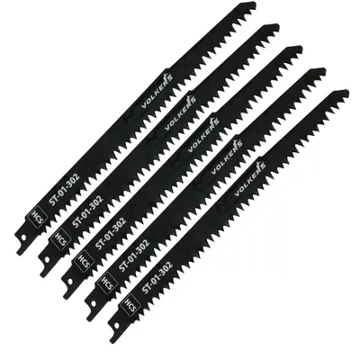 Produktbild von 5 x Säbelsägeblatt HCS 240 mm Z 5 mm für PVC Grünholz Holz