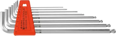 Immagine prodotto di PB Swiss Tools Set di chiavi esagonali a L, con estremità sferica, cromate, 8 pezzi
