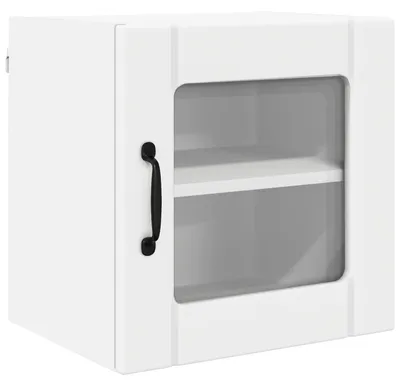 Image de Armoire murale en verre vidaXL LUCCA, blanche, 40 x 31 x 40 cm, aggloméré