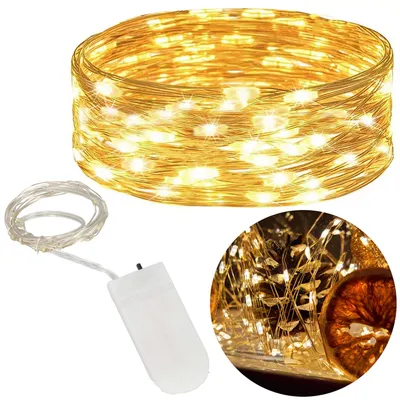Obrázok produktu pre LED reťaz Nano - 3 m, 30 LED, 2xCR2032, teplá biela