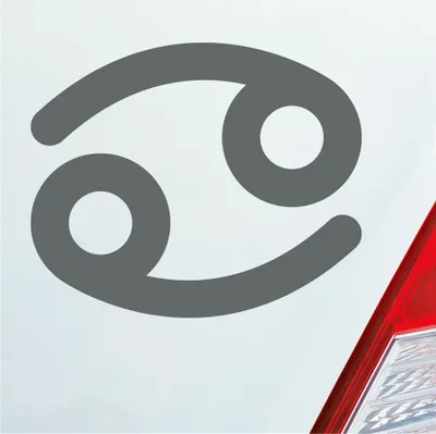 Produktbild von Auto Aufkleber Cancer Krebs Sternzeichen Sterne Horoskop 12x10 cm Grau Sticker Heckscheibenaufkleber
